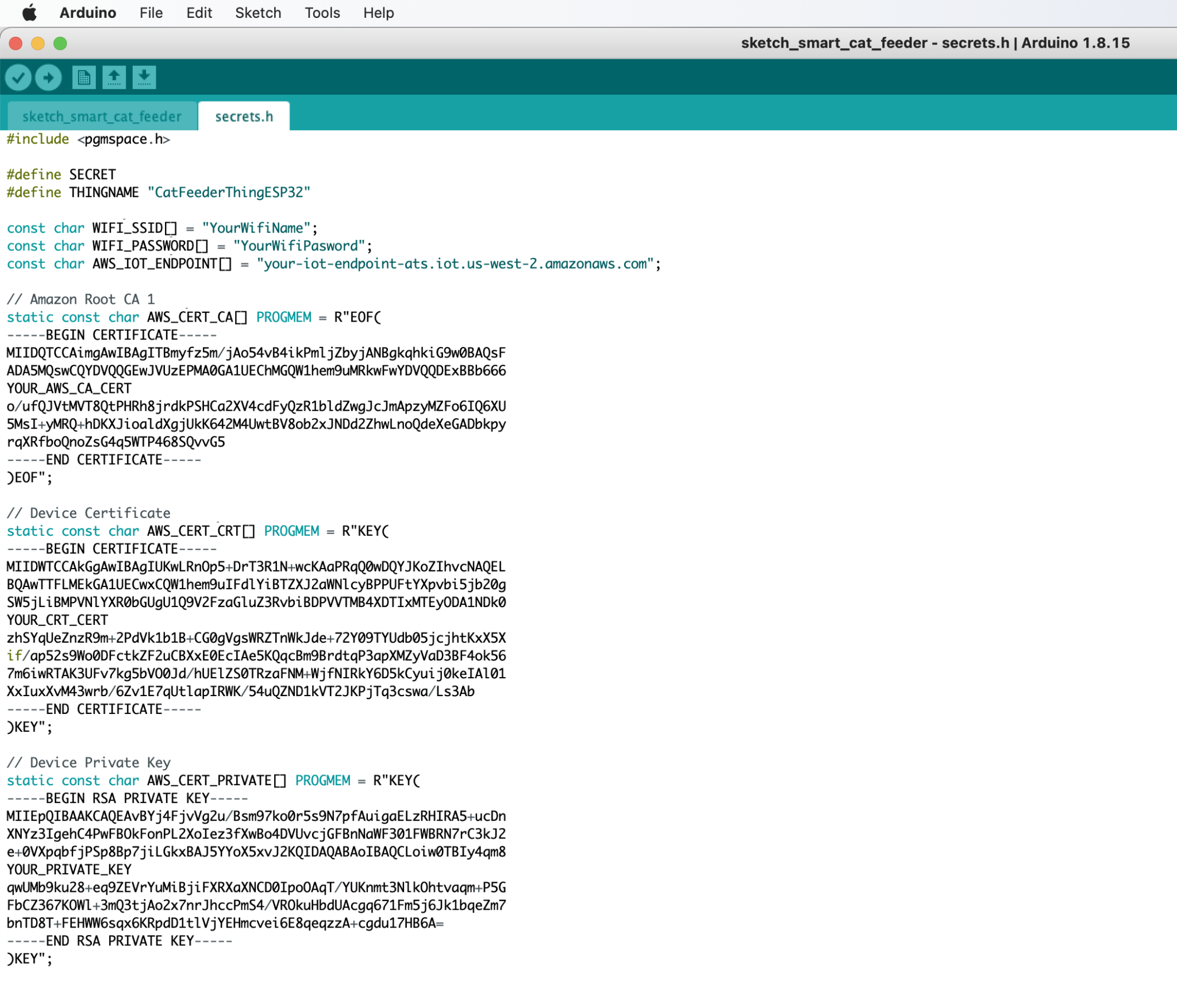 arduino secrets