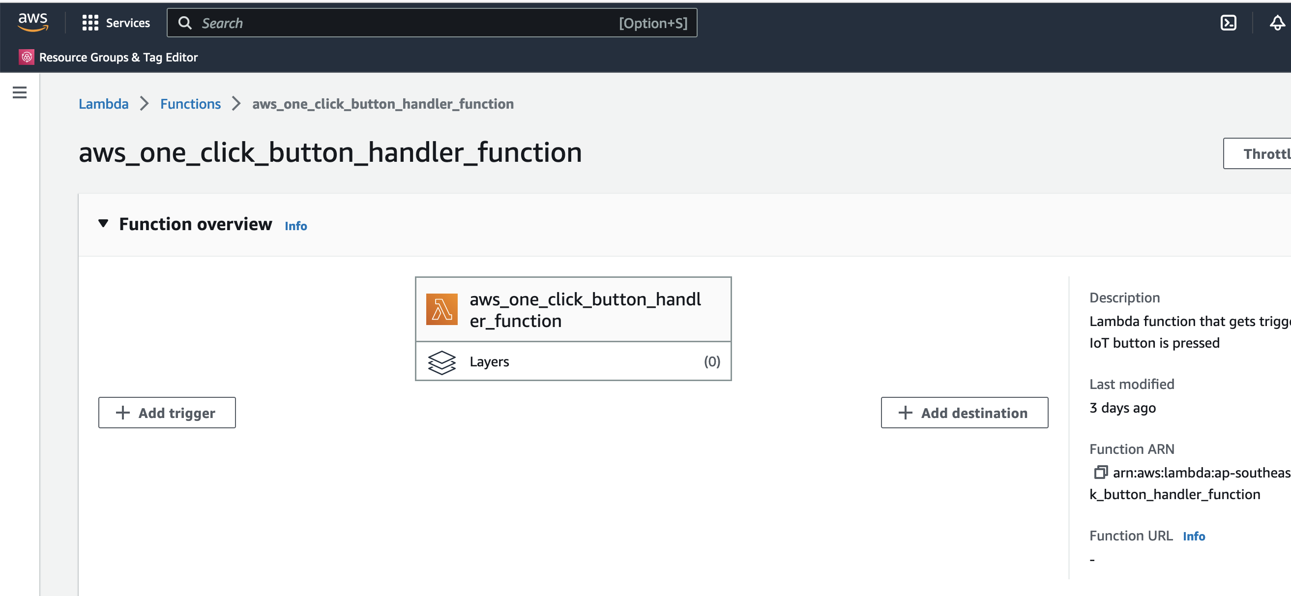 1-Click Handler Lambda