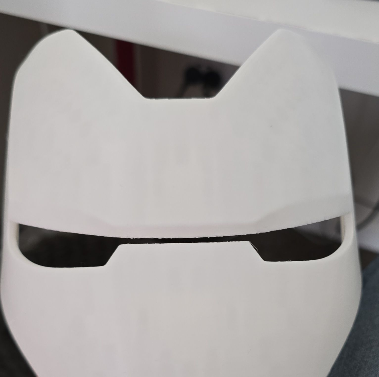 Front-on view of the printed faceplate