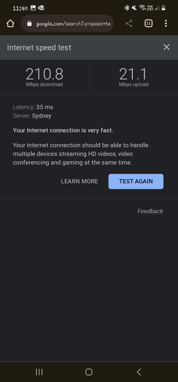 Starlink RV SpeedTest