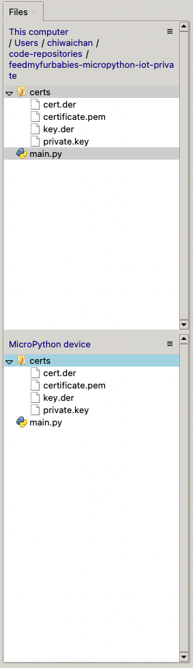 Upload files to Thonny